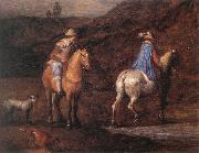 BRUEGHEL, Jan the Elder Travellers on the Way (detail) fd Sweden oil painting reproduction
